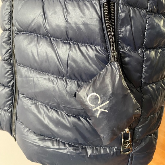 NWT CALVIN KLEIN Packable Down Jacket Hooded Zip Up - Picture 15 of 16